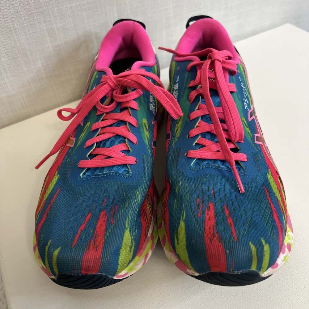 ASICS Noosa Tri 13 Women's Running Shoe Size 10 Bright Colorful Pink Blue Green - Picture 2 of 11